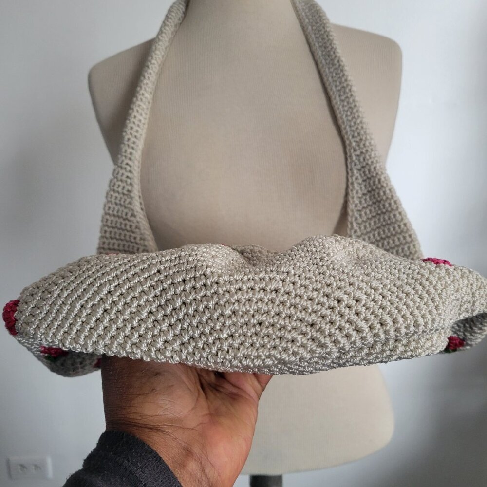 The Sak Limited Edition Crochet Natural Strawberries Hobo Bag - Picture 7 of 14